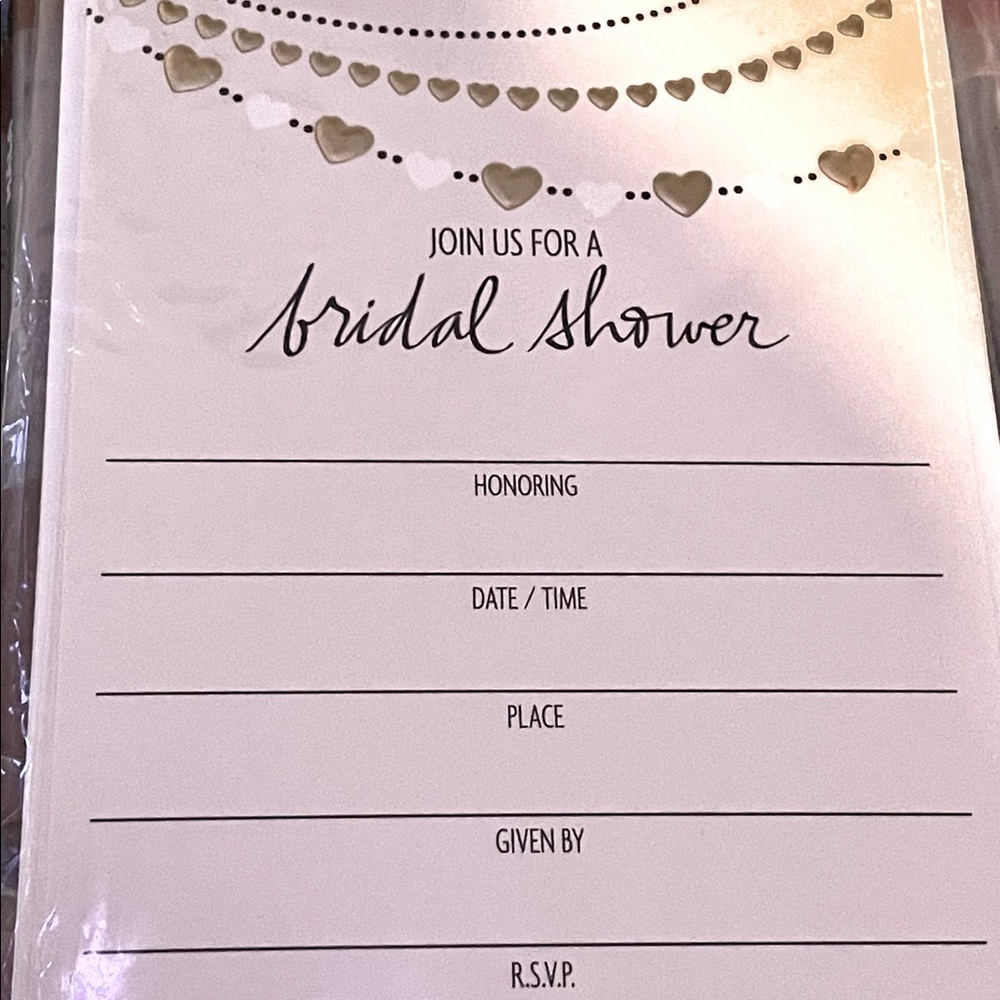 Bridal shower invitations